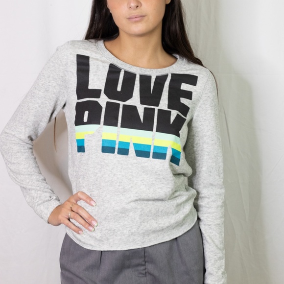PINK Victoria's Secret Gray crewneck sweater - Picture 1 of 6